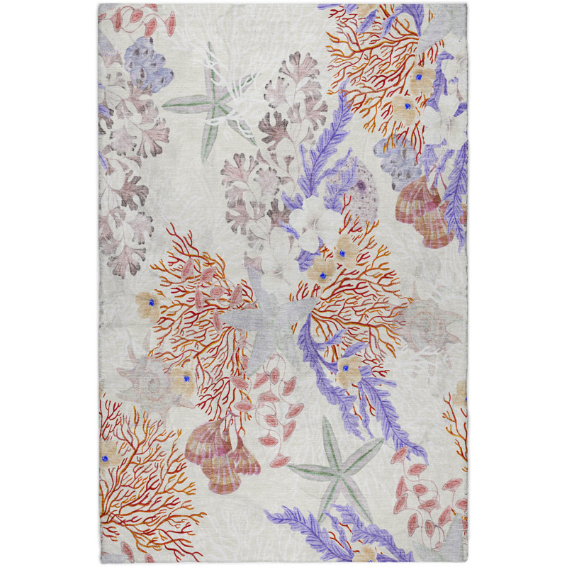 Premium Machine Washable Dream Shag ADS180 Coral Rug, 9' x 12', Spice