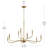 Ilia 9-Light Brushed Gold Two-Tier Chandelier-127380293