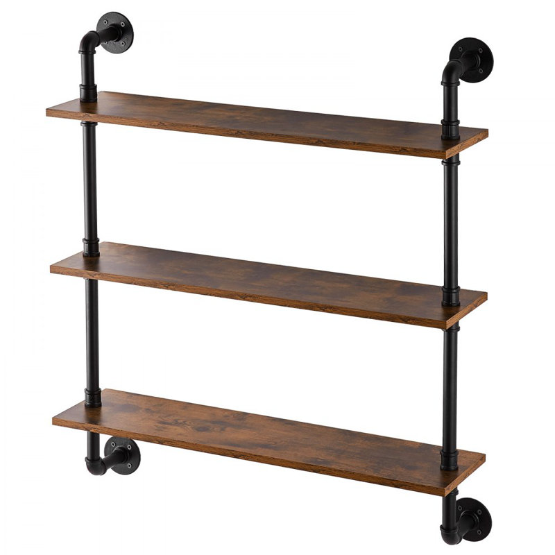 Support mural industriel à 3 niveaux 48x9,84 po, H 37,8 po x l 32,68 po x P 8,07 po
