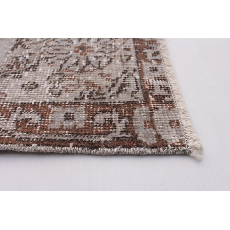 Tapis unique en laine brun clair de 6 pi 2 po x 9 pi 5 po Huneycutt