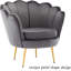 Fauteuil demi-tonneau en velours touffeté-97667410