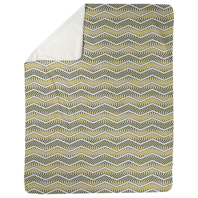 Couverture polaire à chevrons ondulés, l 60 po x L 80 po, Jaune