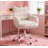 Rainbow Fuzzy Unicorn Office Chair, Plush Desk Chair With Swivel Base, Whimsical & Cozy For Playroom & Office