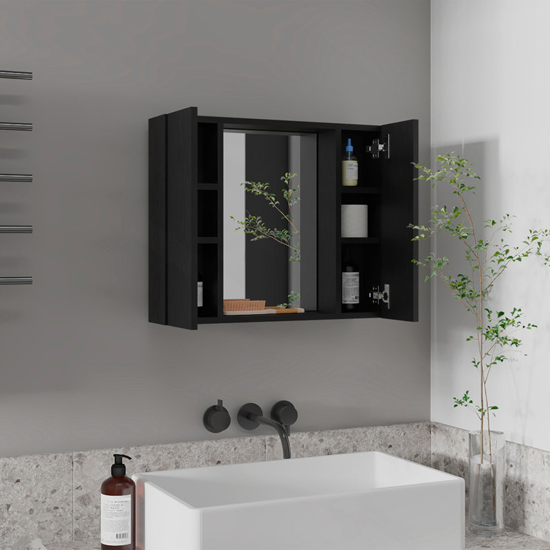 Wenge 1-Drawer Medicine Cabinet