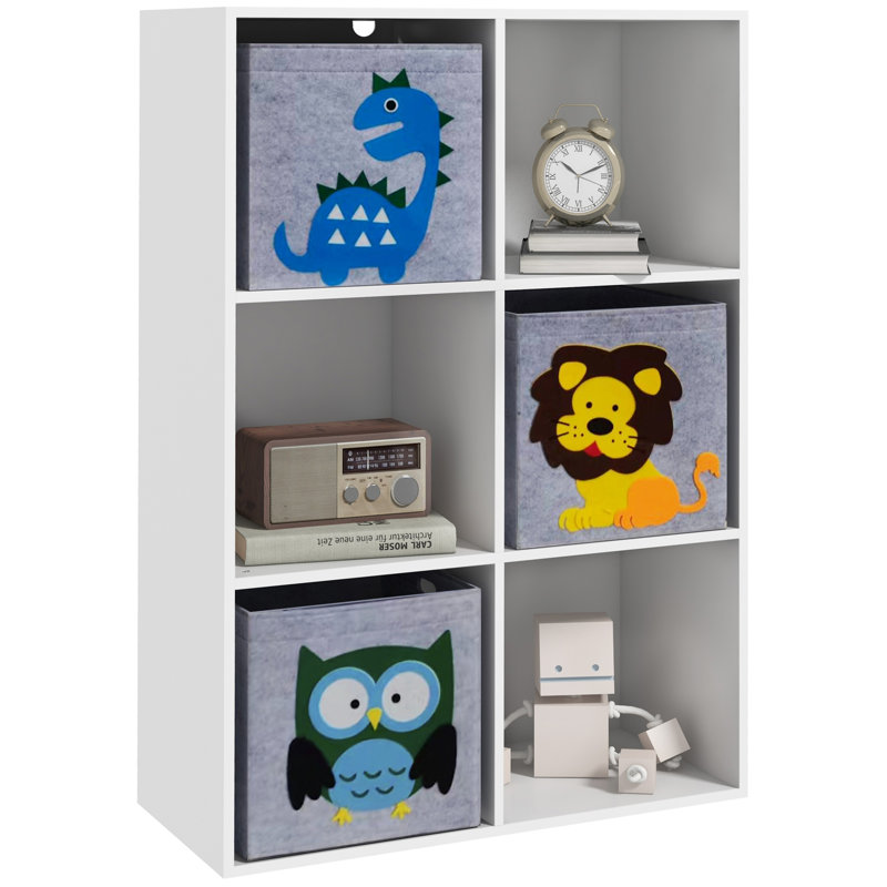 ZONEKIZ Toy Organiser Storage Unit Three Drawers White