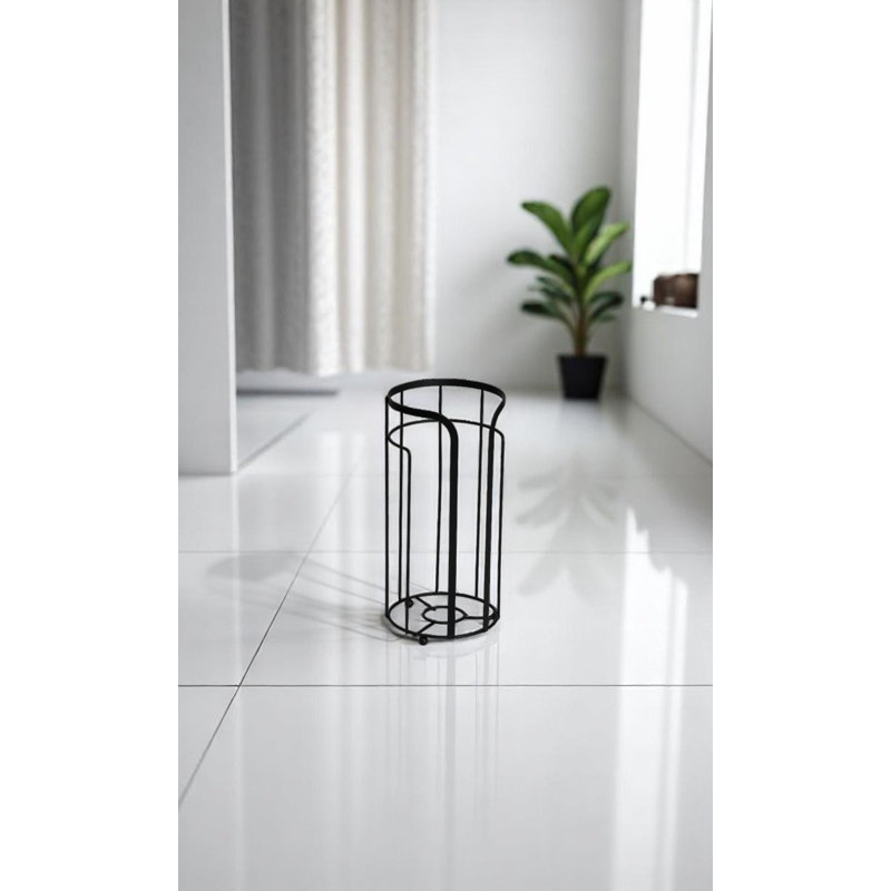Dante Free Standing Toilet Paper Holder, Matt Black