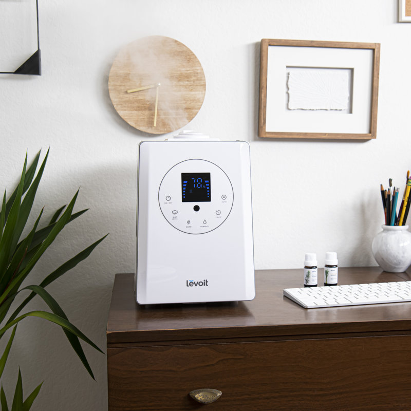 Levoit 1.5 Gallons Dual Mist Ultrasonic Tabletop Humidifier with Adjustable Humidistat for 750 Cubic Feet