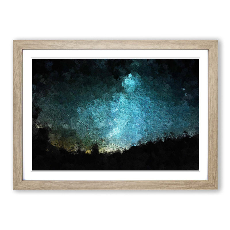The Milky Way over Switzerland - Picture Frame Painting Print, Oak Framed, 48cm H x 65cm W x 2cm D