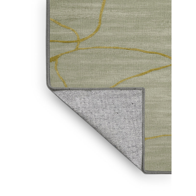 Tapis abstrait lavable à la machine, Rectangulaire 2 pi x 3 pi