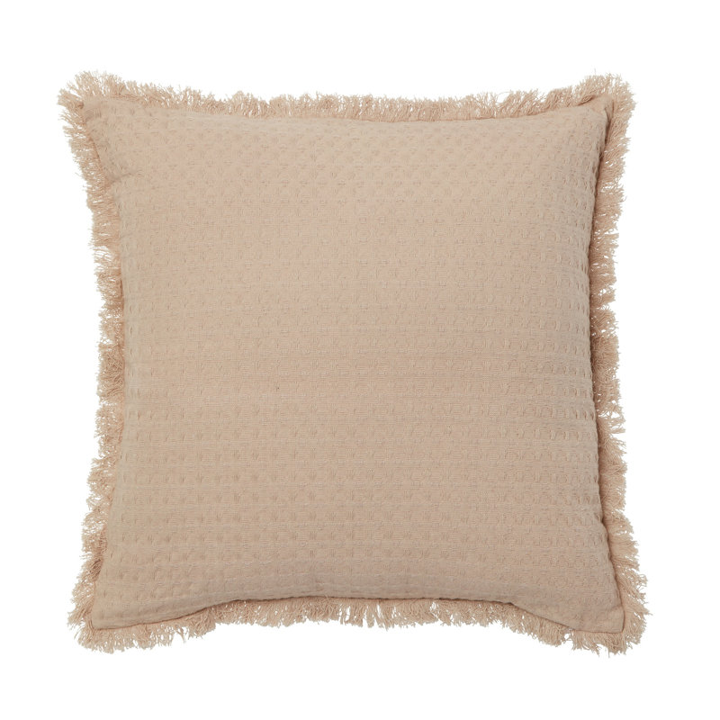 Oreiller carré 100% coton Agra, Taupe