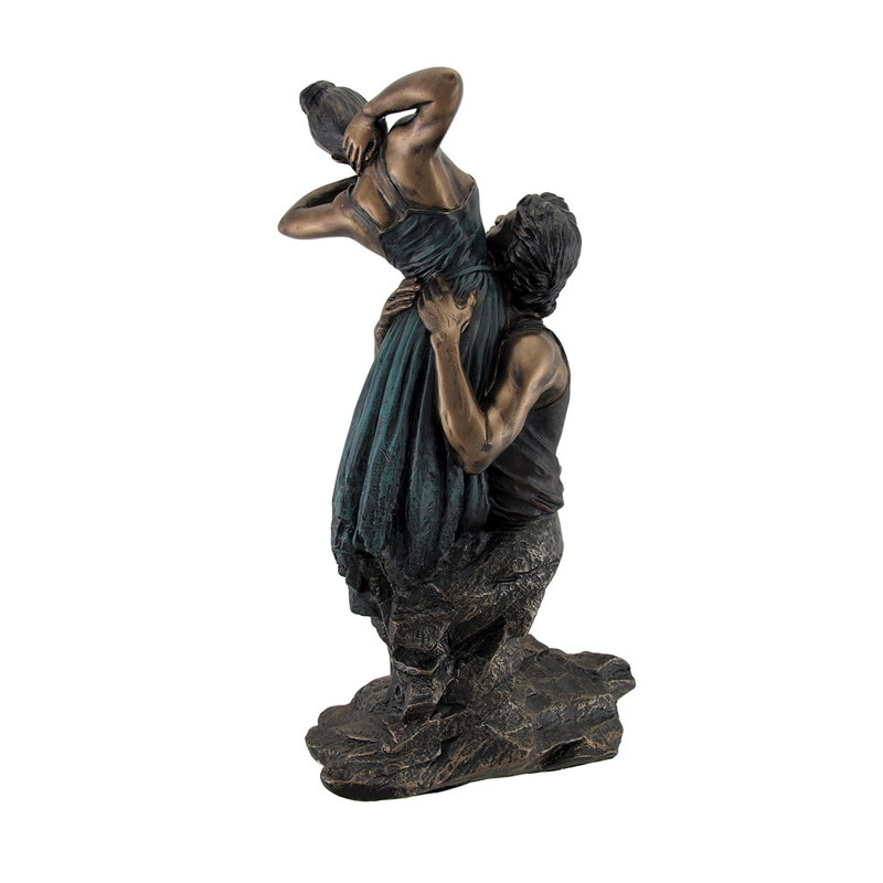 Statue de danseurs néo-classiques en bronze à finition bronze