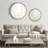 Beaded Round Wall Mirror 27"D
