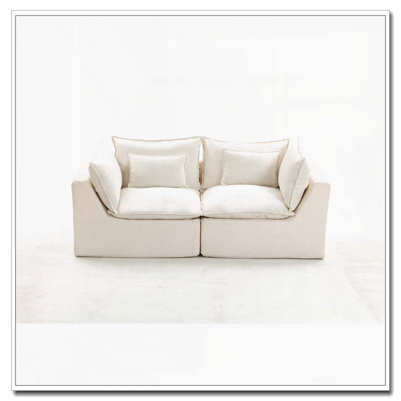 Canapé modulaire surdimensionné Cloud Couch, Blanc antique + 2 sièges