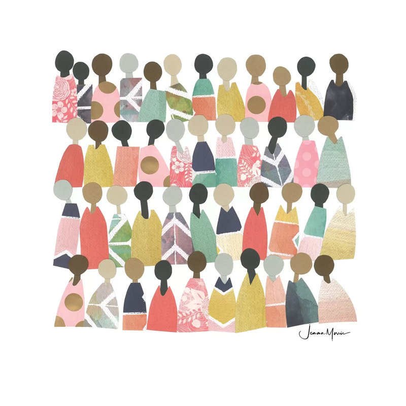 Rainbow Children by LouLouArtStudio - Print on Canvas, 30.48cm H x 30.48cm W x 1.91cm D, Wrapped Canvas
