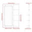 Miroir de salle de bain 30 po x 44 po avec tablette de rangement - miroir de salle de bain cadre noir, verre de chambre à coucher, rouille, grand