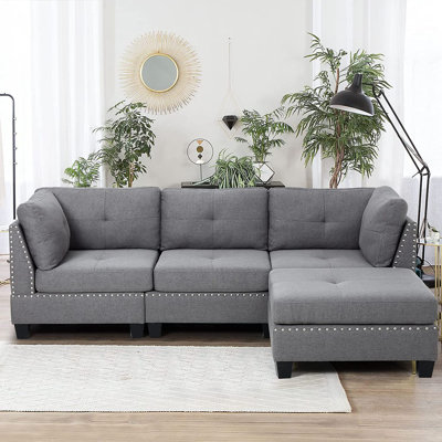 Canapé modulaire rembourré 88,6 po Marmie