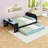 Wood Daybed with Trundle,Desk and USB-568570066