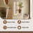  LED Sandstone Wall Art with 3D Vase, 3 Color Light Strip & Rabbit Statue for Living Room, Light Coffee