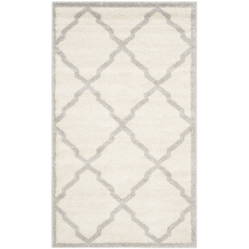 Tapis beige à motif géométrique Ammundsen, Rectangle 2 pi 6 po x 4 pi