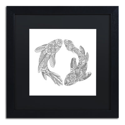 «Koi Fishes» par Chouquer, impression encadrée