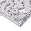 Décoration murale en bois vieilli 2 - Motif de fleur de lotus, fini blanc délavé, utilisation à l'intérieur seulement, style maison blanchie