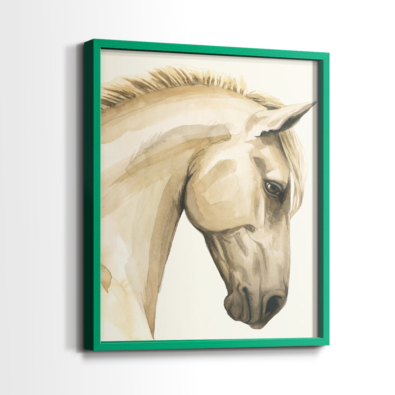 Impression encadrée Golden Palomino I-Premium - prête à être accrochée - aucun clou requis - aucun clou requis, Gris