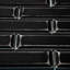 Industria 4.0 Metal Black Nickel 30.5cm x 30.5cm. Beveled Brick Mosaic Wall Tile (5 Mosaic Sheets in Pack)