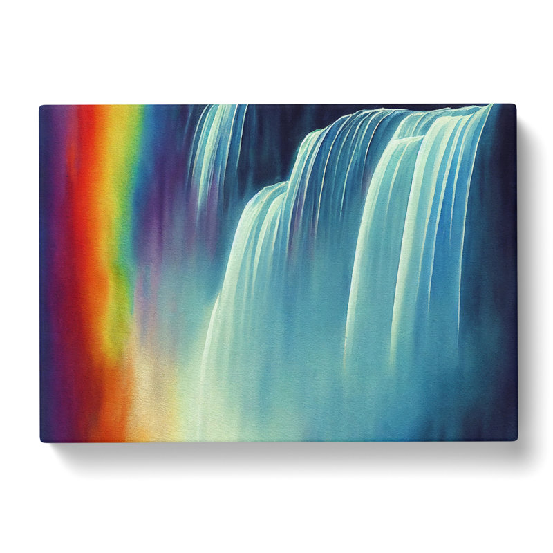 Colourful Watercolour Vol.4 - Wrapped Canvas, 40cm H x 60cm W x 3cm D