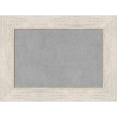 Tableau magnétique à cadre blanc délavé en bois franc