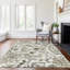 Tapis brun / beige en polyester tissé à la machine Siim-1781376574