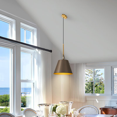 Luminaire suspendu vintage rétro à 1 lumière avec chaîne réglable