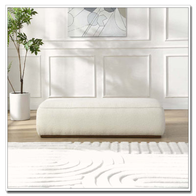 Banc rembourré de 52 po de largeur