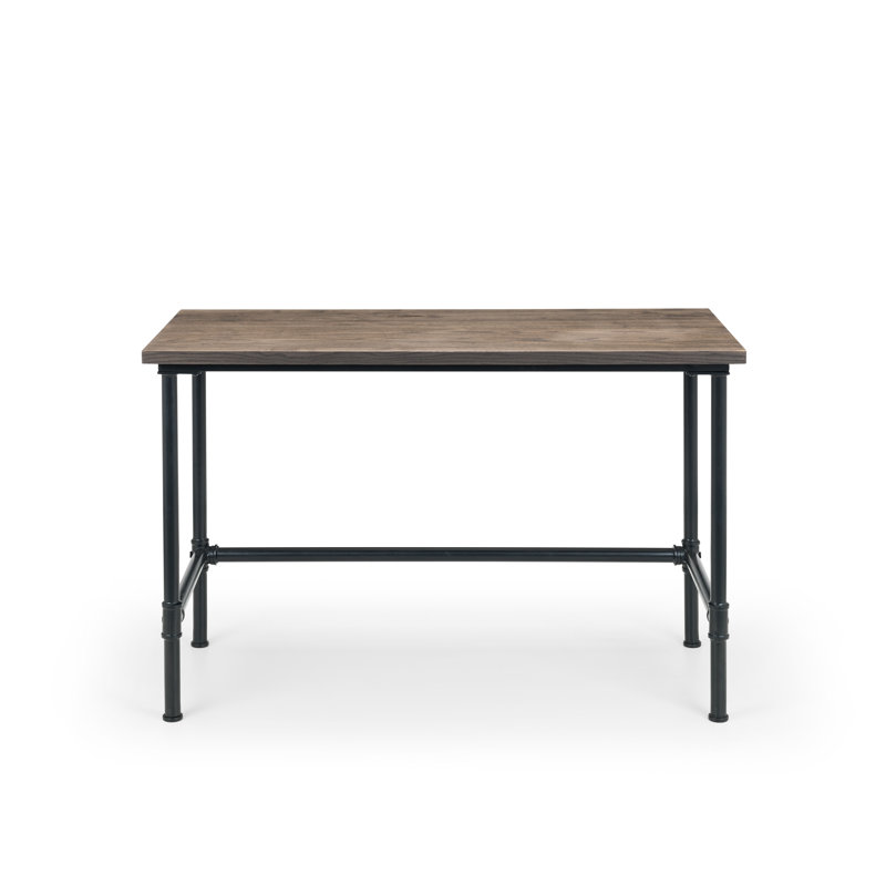 Johanna Solid Wood Top Metal Base Writing Desk