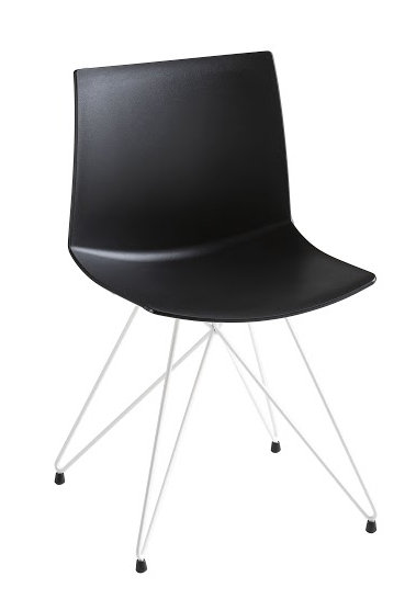 Chaise d'invité à base de fusée Kanvas, Noir