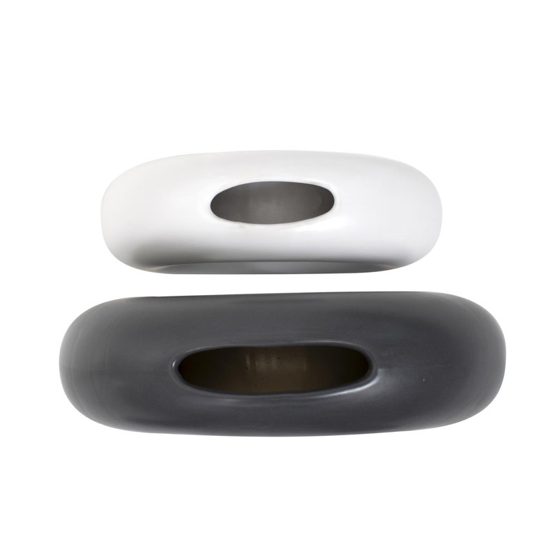 Ronde Ring Ceramic Vase- Set of 2