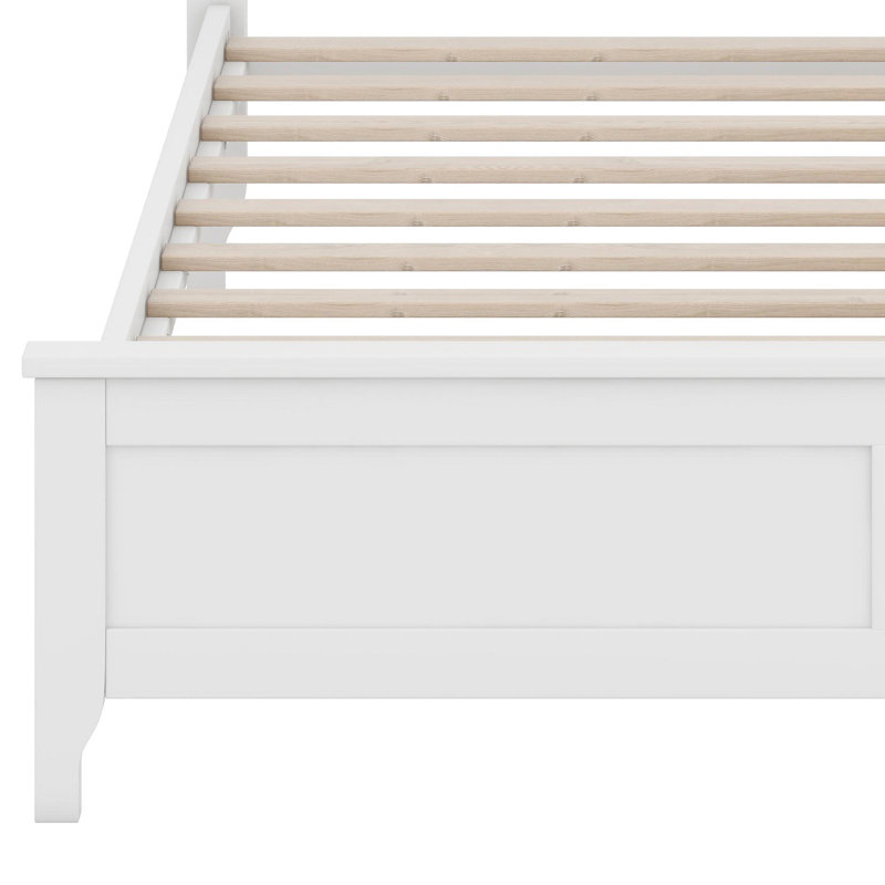 Lit plateforme Modern, Blanc, Grand lit