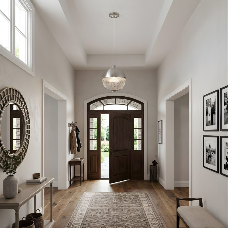 Stroude 1 - Light Brushed Nickel Single Pendant