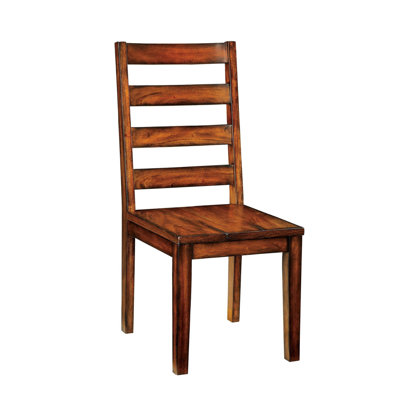 Dossier de 2 chaises en bois massif industriel - finition chêne tabac, de 2 pour la salle à manger