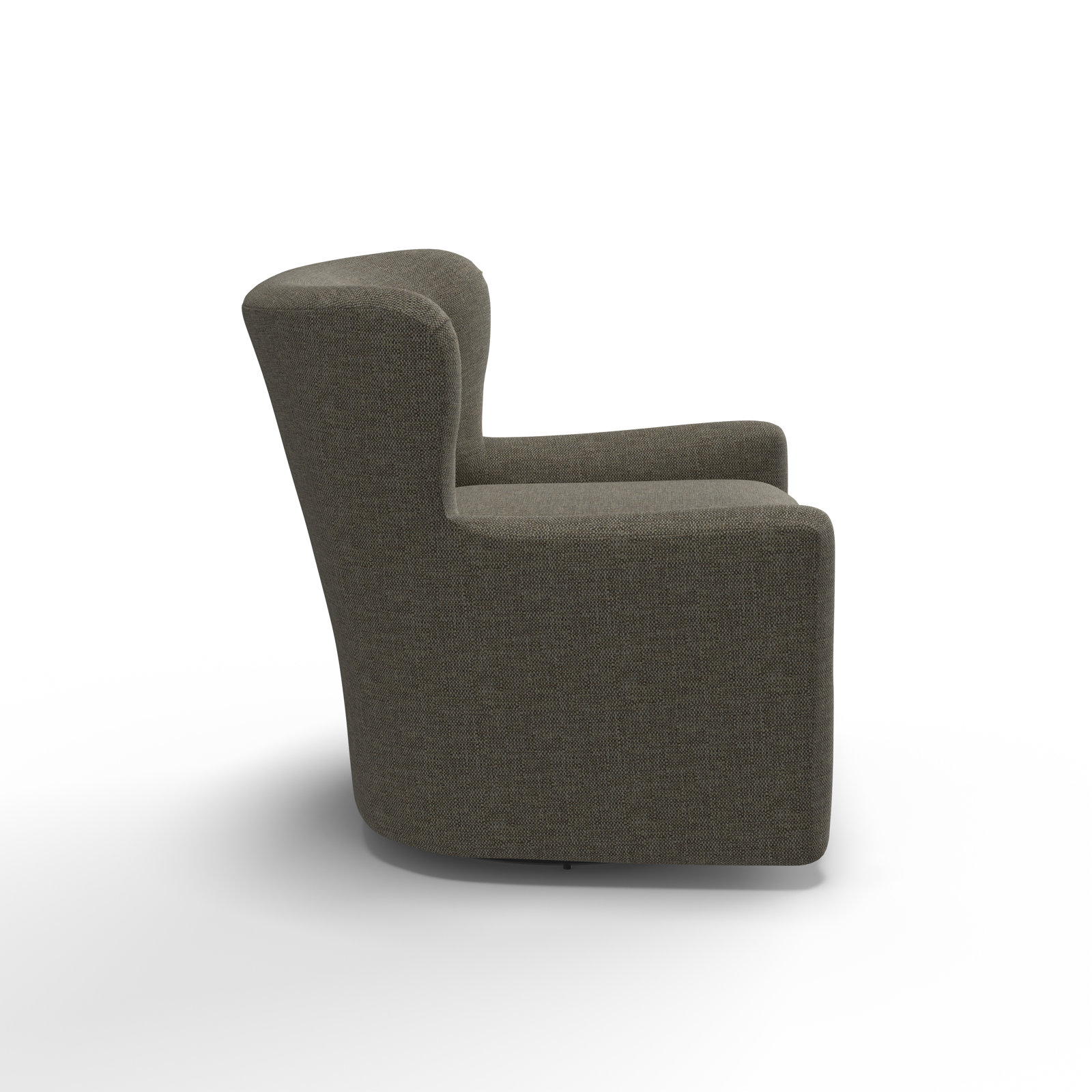 Bendigo Upholstered Swivel Barrel Chair, Drusky Twig Sustain® Basketweave