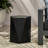 Lightweight Concrete Outdoor Pentagon Side Table, Matte Black, 16"x16"x16", No Assembly Required Modern Black Shape, 15.85" W X D H,