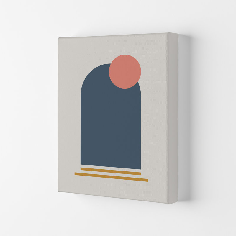 Mid Century Modern On Grey B - Print, No Frame, 42cm H x 30cm W x 1cm D