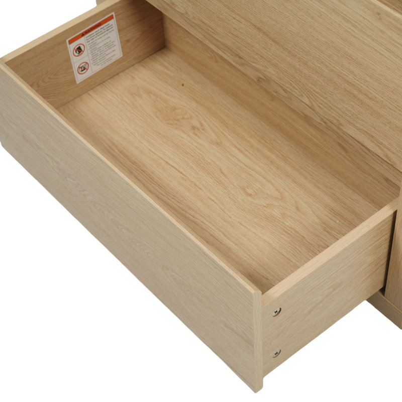 Meuble-lavabo double 60 po, Naturel