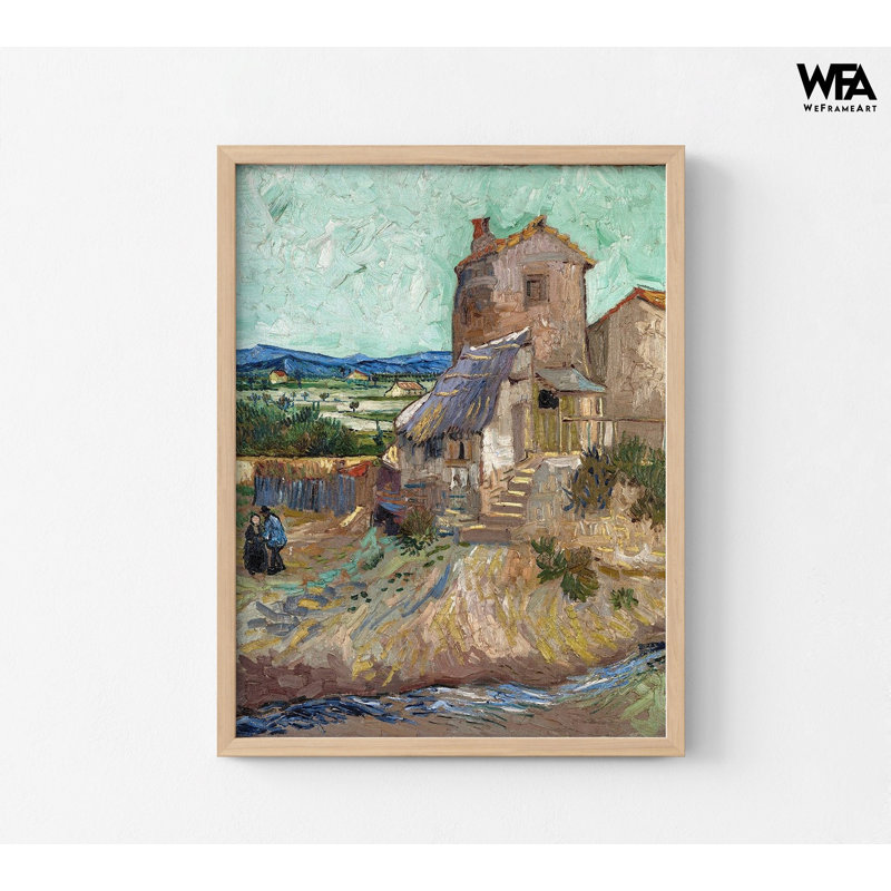 «The Old Mill» par Vincent Van Gogh, impression de peinture de moulin, impression d'art de style Van Gogh, impression d'art rustique, impression de paysage de Van Gogh, art de Van Gogh