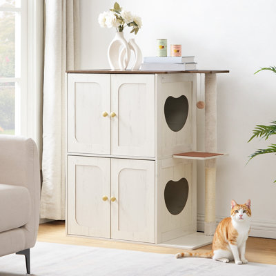 2-tier Cat Litter Box Enclosure