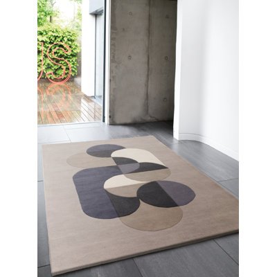 Brinlie Abstract Wool Hand Tufted Area Rug