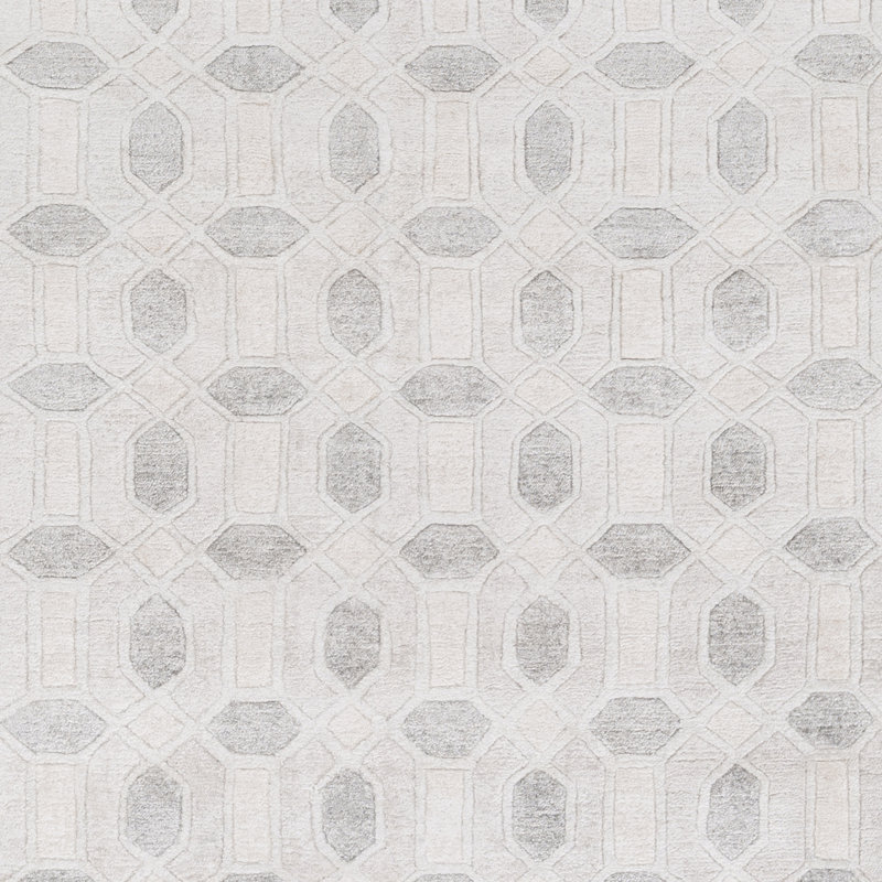Hastyar Viscose Geometric Indoor Rug, Rectangle 6' x 9'