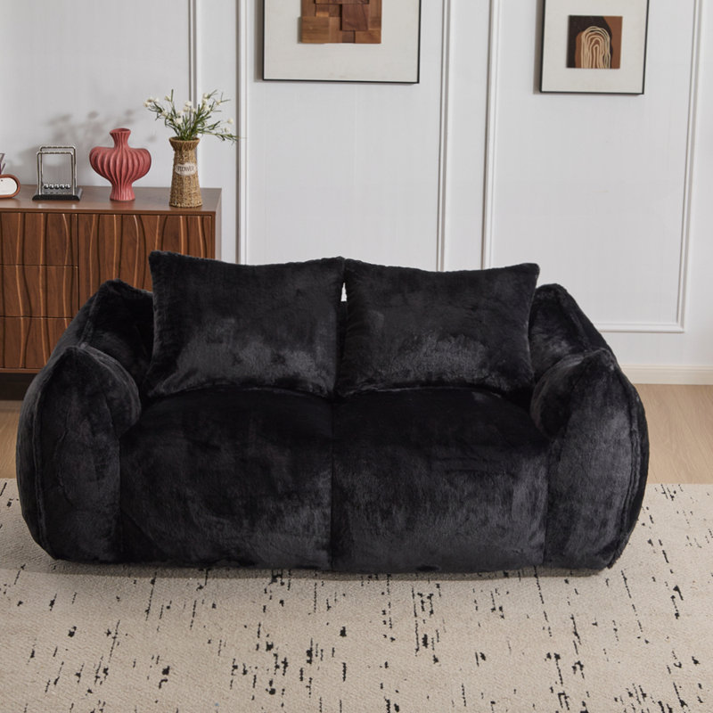Fauteuil à billes géant pour adultes Fauteuil à billes moelleux ultra doux sans assemblage requis Fauteuil de lecture confortable avec coussins