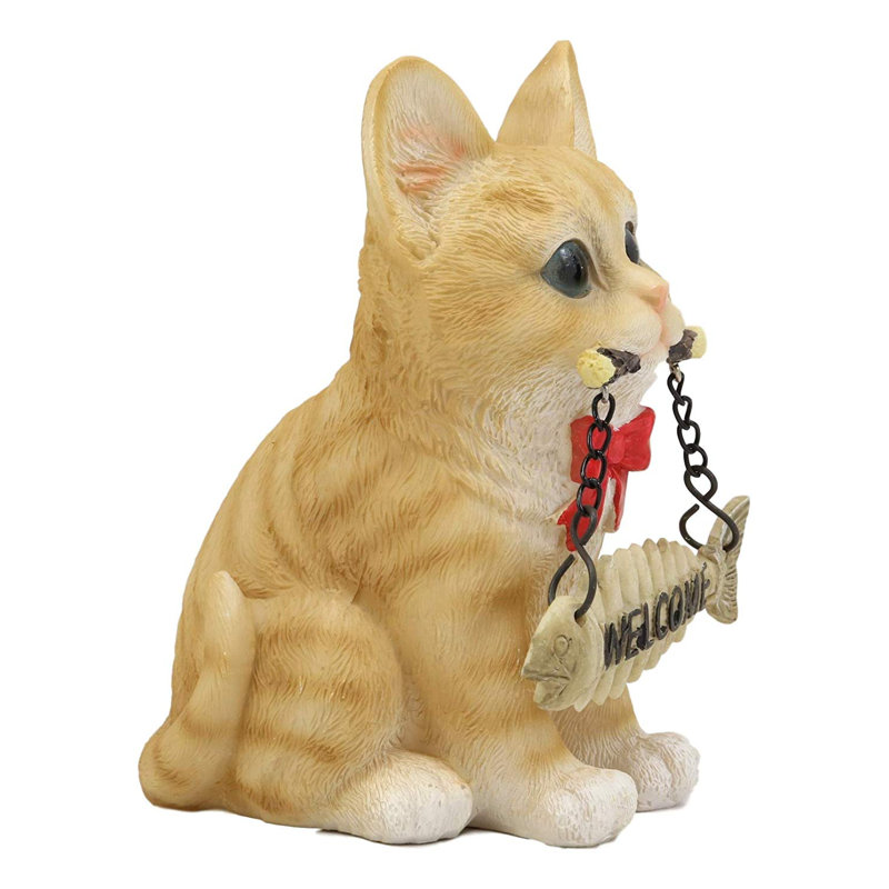 Ensemble de figurine chatons tabby allongé réaliste 4 pièces Vandalia