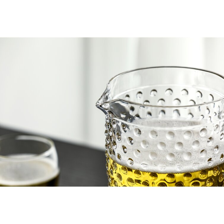 Hobnail Recycled Glass Pitcher