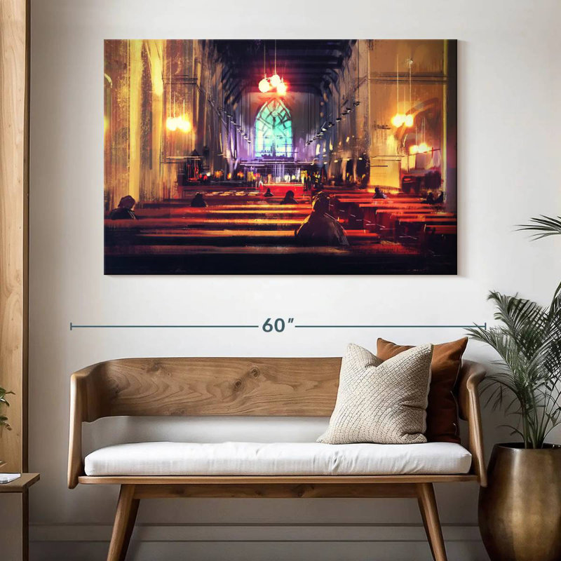 Adella Praying In The Church, 34" H x 51" W